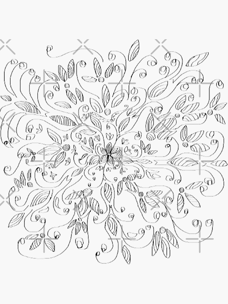 "Nakshi Phool" Sticker for Sale by Darkies-store | Redbubble