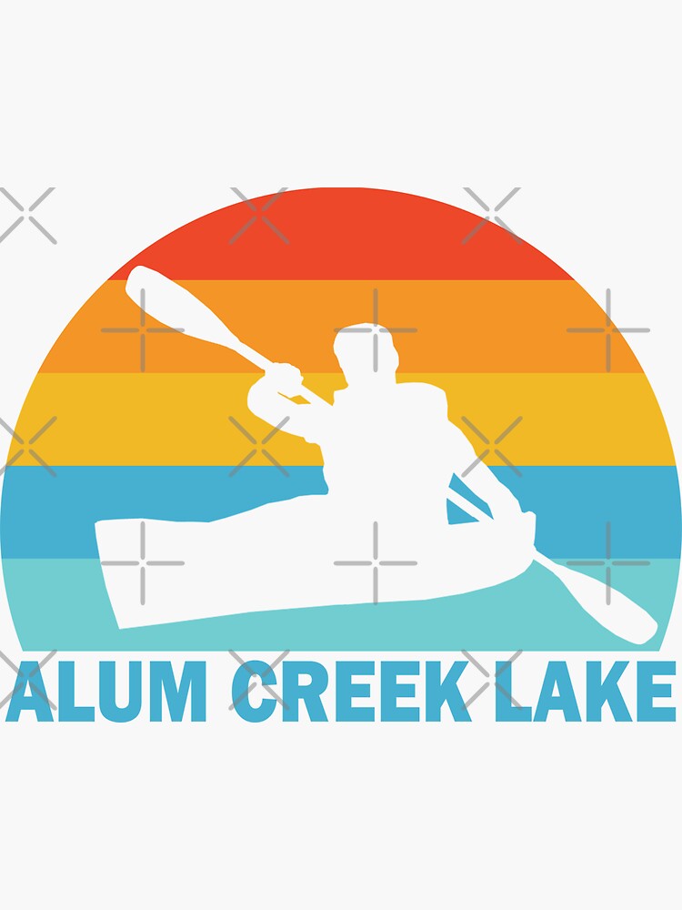 "Alum Creek Lake Ohio Kayak" Sticker for Sale by esskay Redbubble
