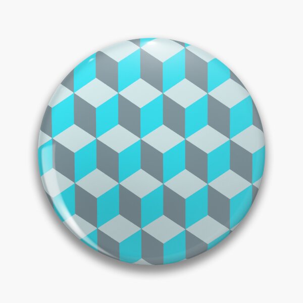 Item preview, Isometric Cube Pattern Blue Grey White Geometric Art designed and sold by taiche.