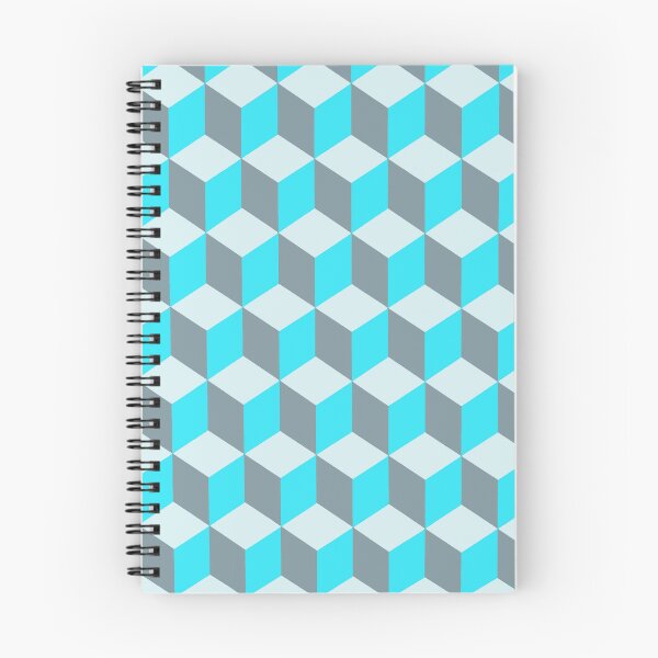 Item preview, Isometric Cube Pattern Blue Grey White Geometric Art designed and sold by taiche.