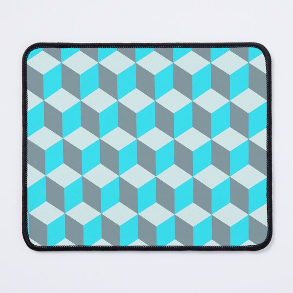 Item preview, Isometric Cube Pattern Blue Grey White Geometric Art designed and sold by taiche.