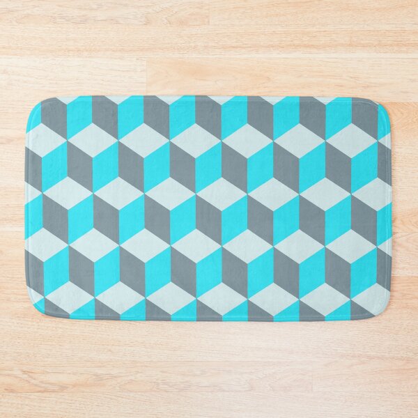 Item preview, Isometric Cube Pattern Blue Grey White Geometric Art designed and sold by taiche.