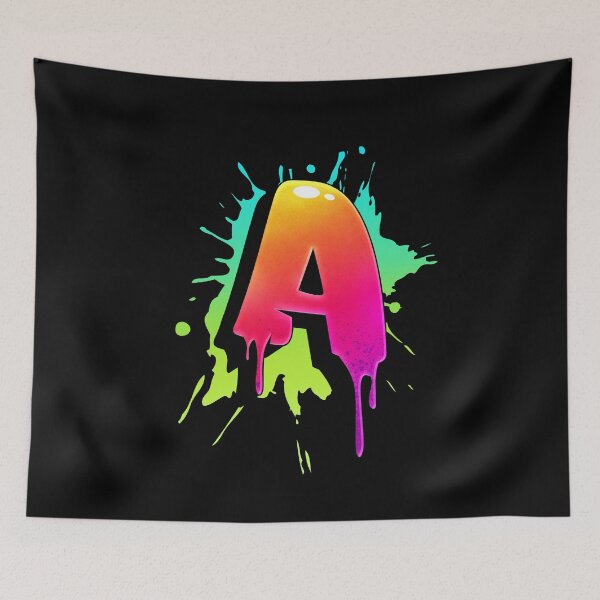 Item preview, Graffiti Letters A Letter Colorful Paint Splash Style designed and sold by ToTheNextLetter.