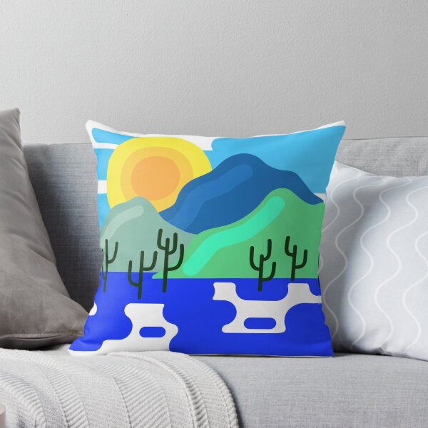 Item preview, Blue desert-Illustration of the desert of America with cacti. Arizona desert designed and sold by ggstore11.