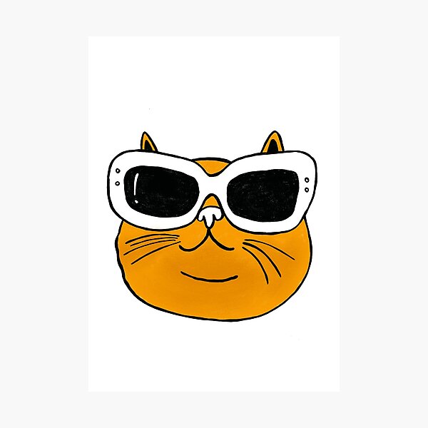 Artikelvorschau, Cool cat cat with sunglasses cat lover  entworfen und verkauft von Tropical Blood.