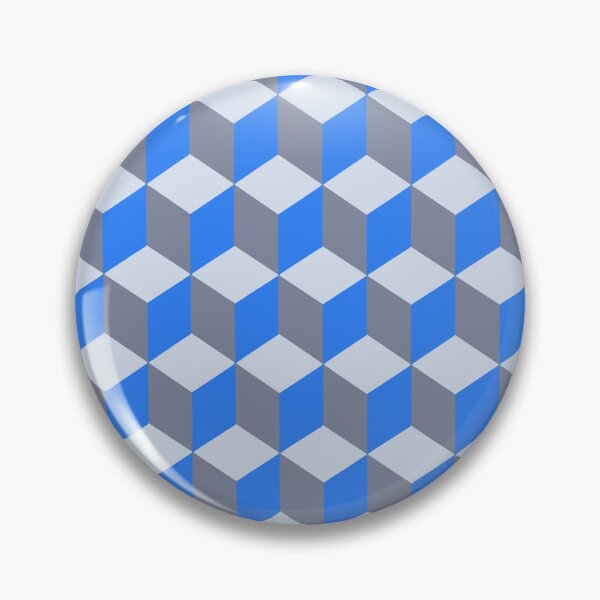 Item preview, Isometric Cube Pattern Dark Blue Grey Geometric Art Cut Out designed and sold by taiche.