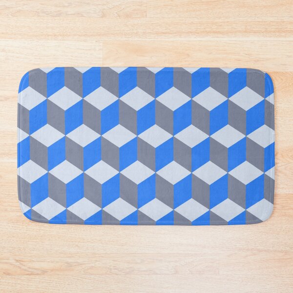 Item preview, Isometric Cube Pattern Dark Blue Grey Geometric Art Cut Out designed and sold by taiche.