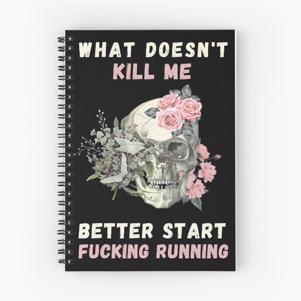 Item preview, What Doesn't Kill me Better Start Running. Funny motivational quote, perfect for soldiers, veterans, warriors or patriots who loves working out at the gym. Halloween gift for your son, dad, grandad designed and sold by Saffire6.