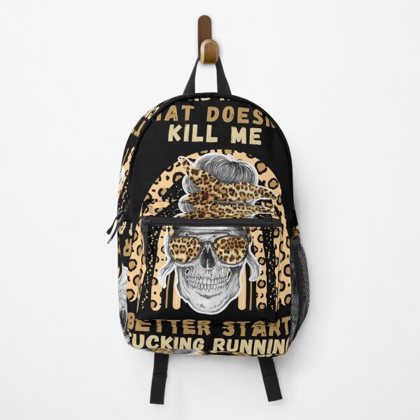 Item preview, What Doesn't Kill me Better Start Running. Funny motivational quote, perfect for soldiers, veterans, warriors or patriots who loves working out at the gym. Halloween gift for your son, dad, grandad designed and sold by Saffire6.
