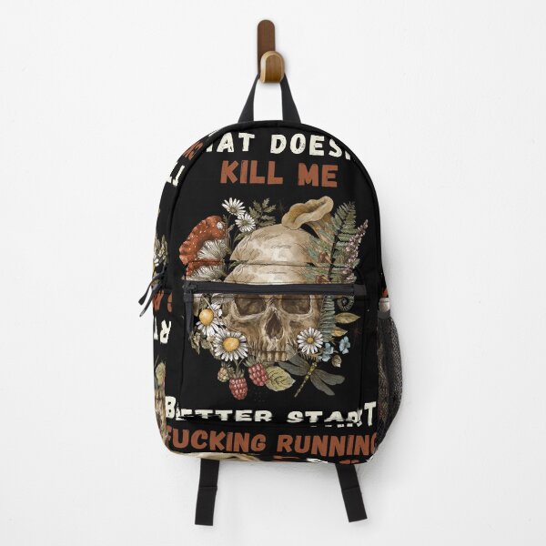 Item preview, What Doesn't Kill me Better Start Running. Funny motivational quote, perfect for soldiers, veterans, warriors or patriots who loves working out at the gym. Halloween gift for your son, dad, grandad designed and sold by Saffire6.