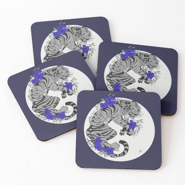 Item preview, tiger and flowers designed and sold by marine-prt.