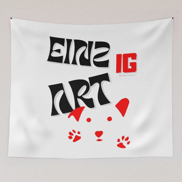 Item preview, Unique Dog - dog, Einz ig Art ig - black writing, a motif dog lovers, dog lovers and animal lovers designed and sold by Anke Franikowski.
