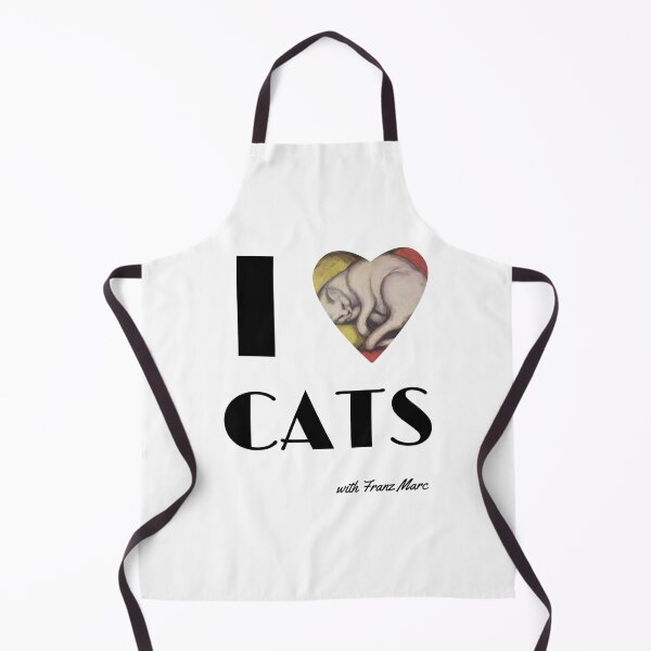 Item preview, I love cats with Franz Marc. Heart with the painting The White Cat By Franz Marc. designed and sold by Vintage-TM.