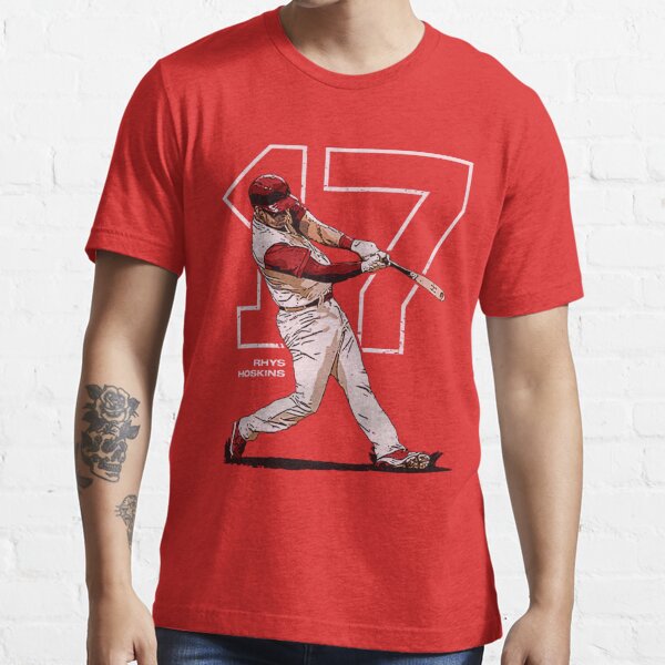 Nike Men's Philadelphia Phillies Rhys Hoskins #17 Red T-Shirt