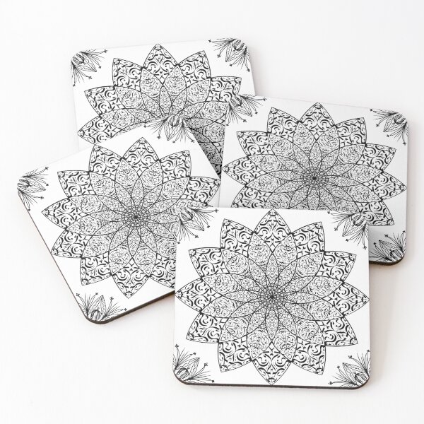 Item preview, Mandala, Magic, Pattern, Flower, Nature, Spring, White, Black, Cute pattern, Relaxing designed and sold by Ellecher23.