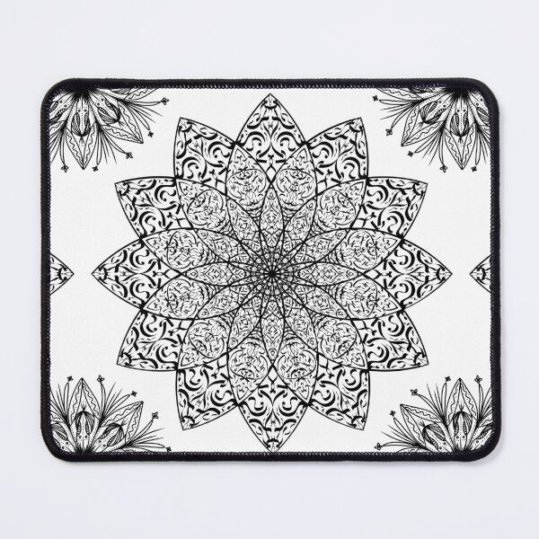 Item preview, Mandala, Magic, Pattern, Flower, Nature, Spring, White, Black, Cute pattern, Relaxing designed and sold by Ellecher23.