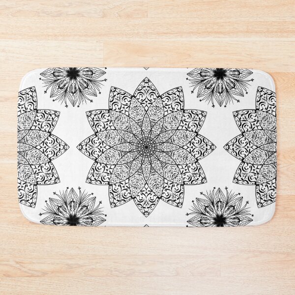 Item preview, Mandala, Magic, Pattern, Flower, Nature, Spring, White, Black, Cute pattern, Relaxing designed and sold by Ellecher23.