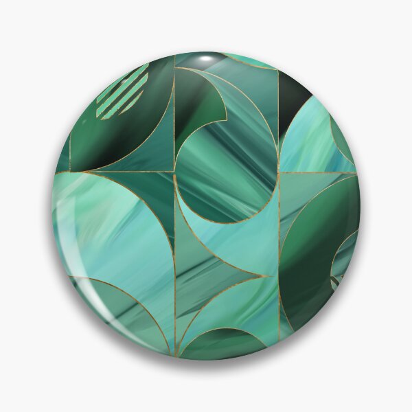 Item preview, Emerald Green Geometric abstract designed and sold by k9printart.