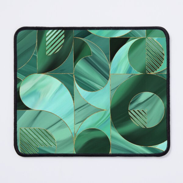 Item preview, Emerald Green Geometric abstract designed and sold by k9printart.