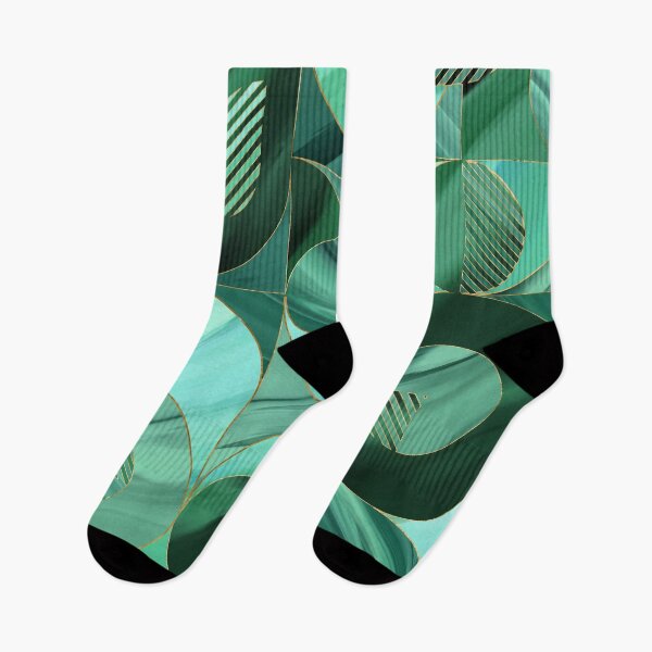 Item preview, Emerald Green Geometric abstract designed and sold by k9printart.