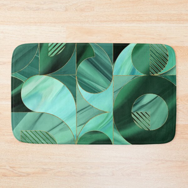 Item preview, Emerald Green Geometric abstract designed and sold by k9printart.