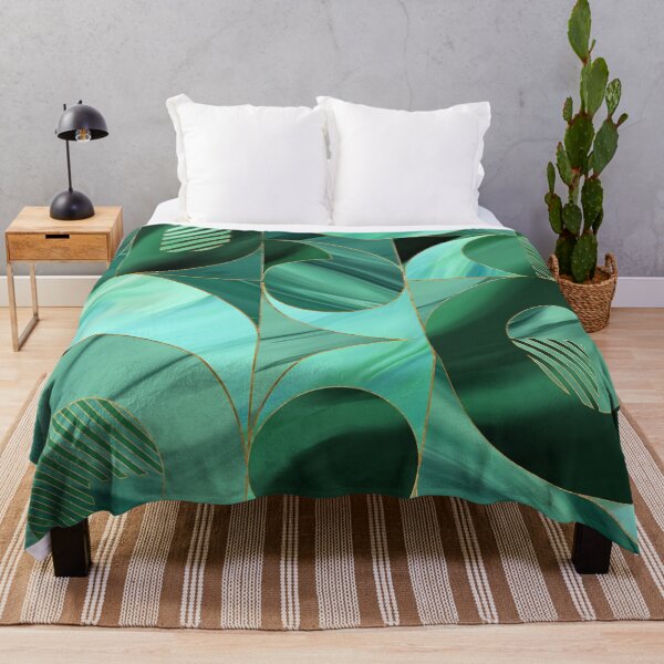 Item preview, Emerald Green Geometric abstract designed and sold by k9printart.