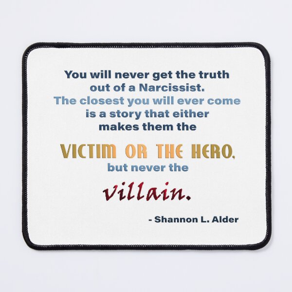 Item preview, Narcissist Villain quote - clear background designed and sold by JadeRyder.