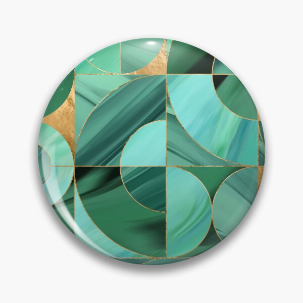 Item preview, Emerald Green Geometric abstract designed and sold by k9printart.
