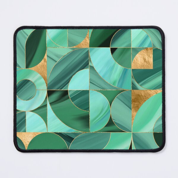 Item preview, Emerald Green Geometric abstract designed and sold by k9printart.