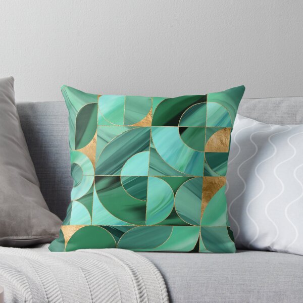 Item preview, Emerald Green Geometric abstract designed and sold by k9printart.