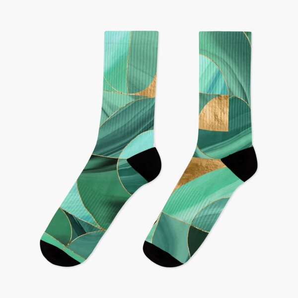Item preview, Emerald Green Geometric abstract designed and sold by k9printart.