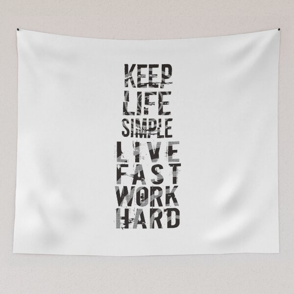 Item preview, Keep Life Simple Live Fast Work Hard designed and sold by darknessjeff86.