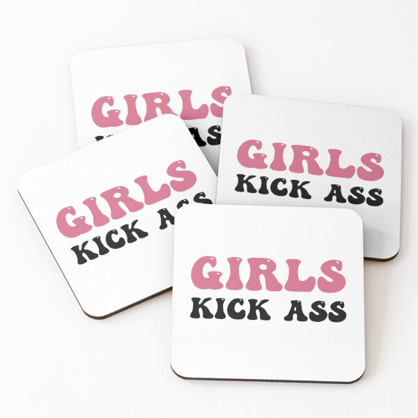 Item preview, Girls Kick Ass Pink Writing text.. Funny motivational, perfect for females / feminists who celebrate inspirational quotes for women. Gift for your mom, daughter, sister or friend who loves mila kunis designed and sold by Saffire6.
