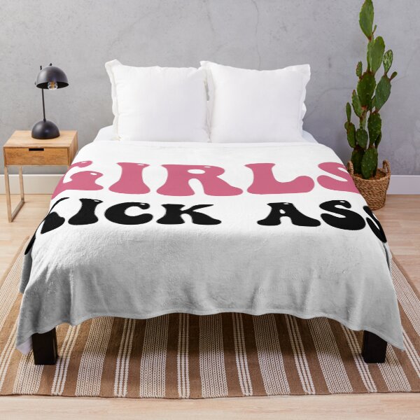 Item preview, Girls Kick Ass Pink Writing text.. Funny motivational, perfect for females / feminists who celebrate inspirational quotes for women. Gift for your mom, daughter, sister or friend who loves mila kunis designed and sold by Saffire6.