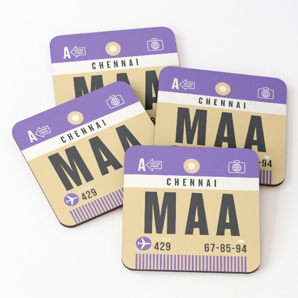 Artikelvorschau, Luggage Tag A - MAA Chennai India entworfen und verkauft von VoodooCircus.