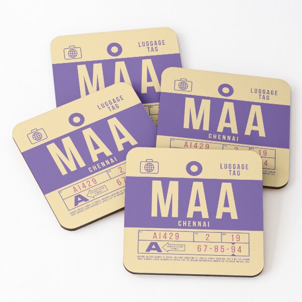 Artikelvorschau, Luggage Tag B - MAA Chennai India entworfen und verkauft von VoodooCircus.
