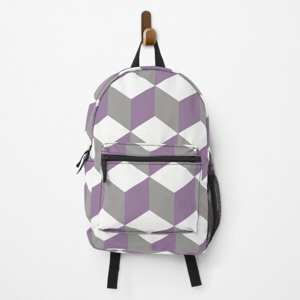 Item preview, Isometric Cube Pattern Purple Grey Geometric Art Cut Out designed and sold by taiche.
