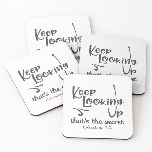 Item preview, Christian Design - Keep Looking Up - Colossians 3 verse 2 designed and sold by simplydesignart.