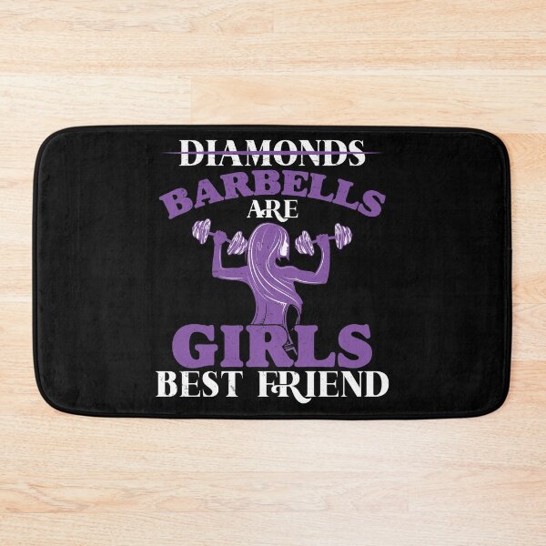 Item preview, Barbells Are Girls Best Friend Funny Workout Athlete designed and sold by StrongShirts.