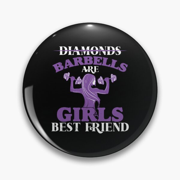Item preview, Barbells Are Girls Best Friend Funny Workout Athlete designed and sold by StrongShirts.