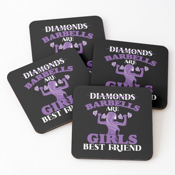 Item preview, Barbells Are Girls Best Friend Funny Workout Athlete designed and sold by StrongShirts.