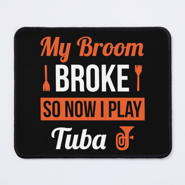 Item preview, My Broom Broke So Now I Play Tuba Halloween Costume Shirt Essential T-Shirt designed and sold by opheimbyrneh.