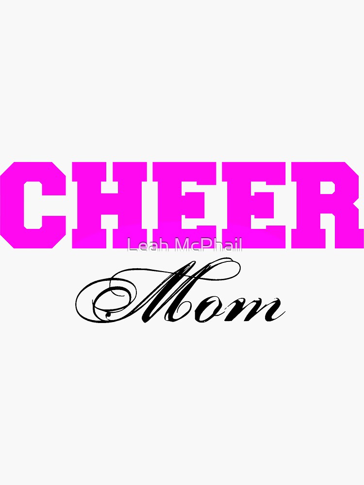 Cheer Mom Typography in Pink and Black by LeahMcPhail
