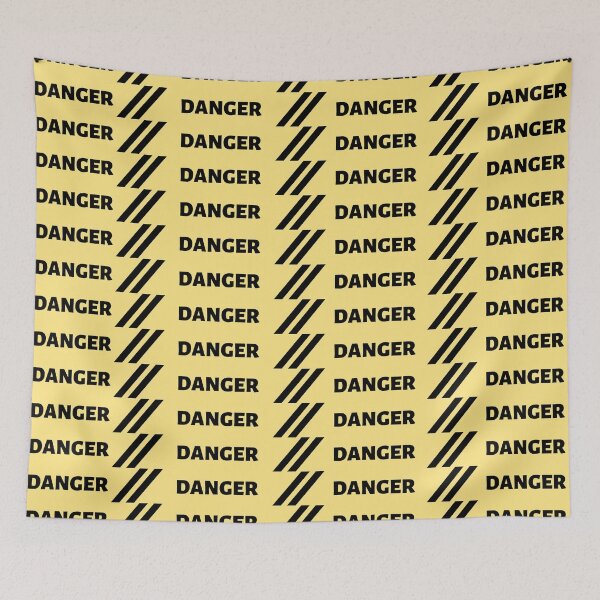 Item preview, Danger warning tape to attract attention. Banner with diagonal lines and warning message. designed and sold by Giree07.