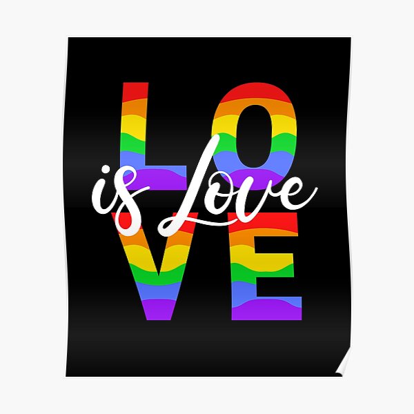 Love Is Love Gay Pride Month Lgbt Pansexual Rainbow Flag Poster For Sale By Nikoshopx Redbubble