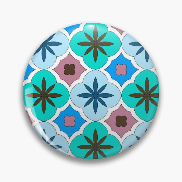 Item preview, Blue Aqua Moroccan Tiles Art  designed and sold by SemDesigns1.