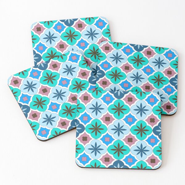 Item preview, Blue Aqua Moroccan Tiles Art  designed and sold by SemDesigns1.