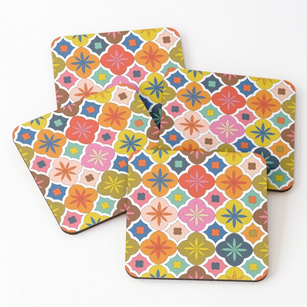Item preview, Bright Multi Coloured Moroccan Tiles Art  designed and sold by SemDesigns1.