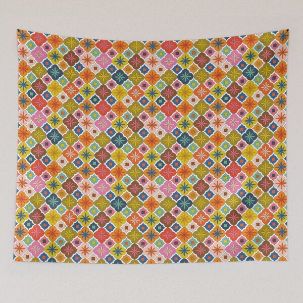 Item preview, Bright Multi Coloured Moroccan Tiles Art  designed and sold by SemDesigns1.