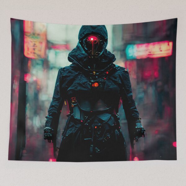 Item preview, Cyberpunk Assassin In Tokyo designed and sold by CyberStreetArt.